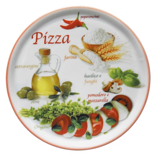 Piatto pizza napoli red - piatto,