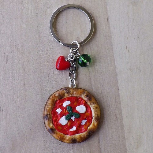 Portachiavi pizza margherita - pizza,